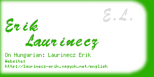 erik laurinecz business card